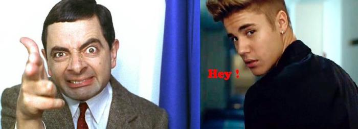 When Mr. Bean meets Justin Bieber !